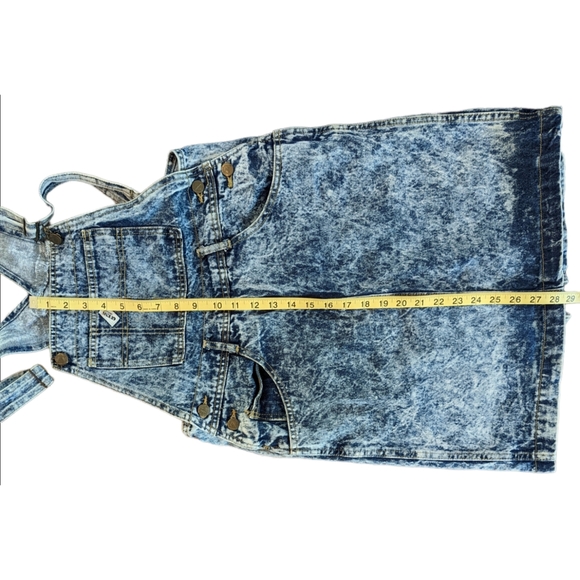 Guess George Marciano VINTAGE 90s Y2K Acid Wash Denim Overall Dress Size 2 - Picture 9 of 11